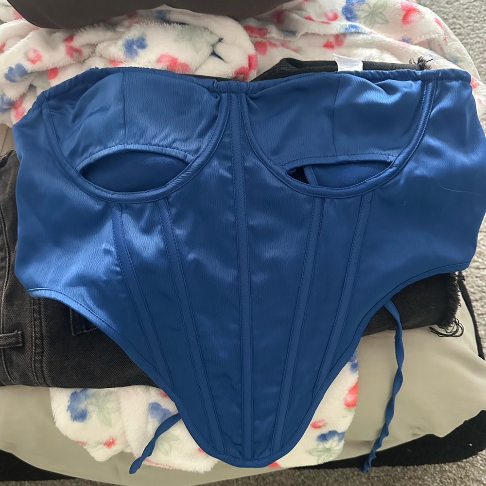 Blue Corset Top